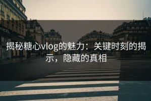 揭秘糖心vlog的魅力：关键时刻的揭示，隐藏的真相