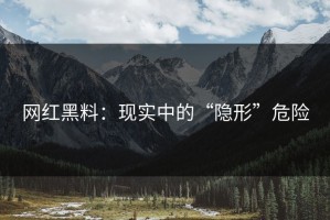 网红黑料：现实中的“隐形”危险