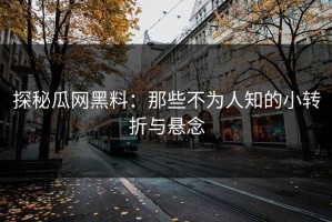 探秘瓜网黑料：那些不为人知的小转折与悬念