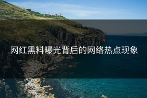 网红黑料曝光背后的网络热点现象