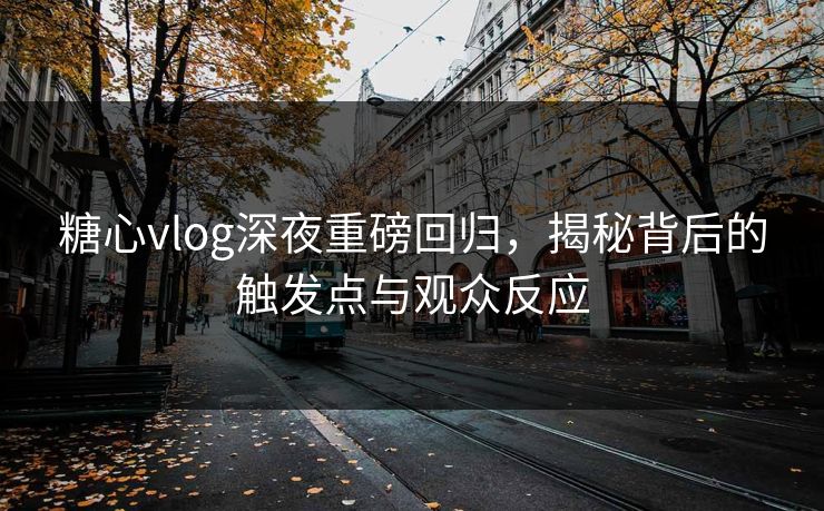 糖心vlog深夜重磅回归,揭秘背后的触发点与观众反应 糖心vlog深夜重磅回归,揭秘背后的触发点与观众反应